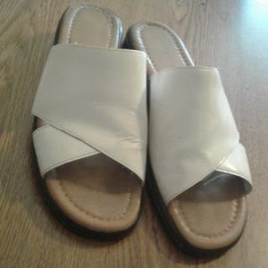 White and tan flats